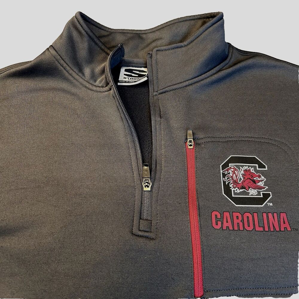 South Carolina GameCocks Mens ¼ Zip Pullover Size Large Stadium Athletics